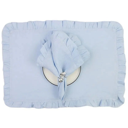 LOOMED LINEN – Handmade Linen Napkin with Fine Ruffled Edge