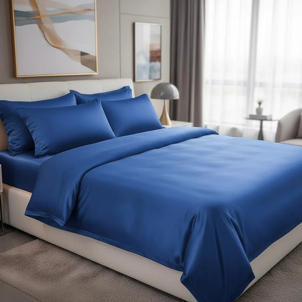 CALMERA GENTLUX – Soft Ice Silk Satin Fitted Sheet for Luxurious Comfort