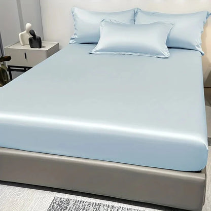 CALMERA GENTLUX – Soft Ice Silk Satin Fitted Sheet for Luxurious Comfort