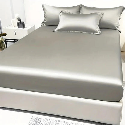CALMERA GENTLUX – Soft Ice Silk Satin Fitted Sheet for Luxurious Comfort