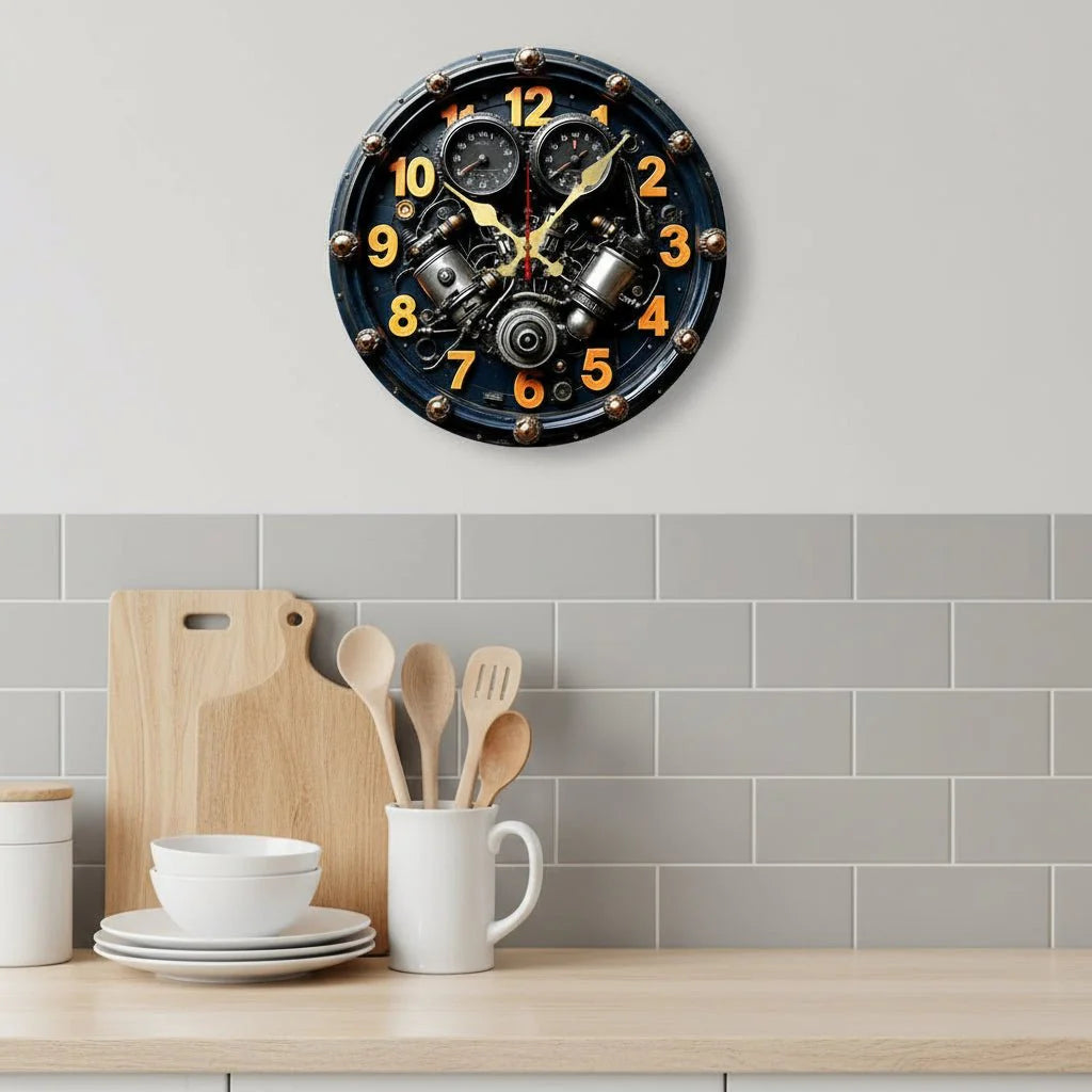 STILLA NORDLY – Silent Wooden Wall Clock for Home and Office Decoration