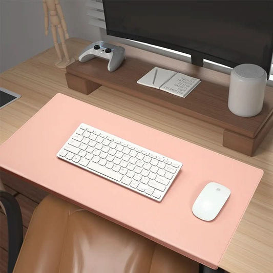 DeskComfort – Ergonomic PU Leather Desk Mat with Wrist Support