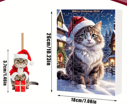 PURRICAL – 24-Day Cat Advent Calendar with Vintage Acrylic Charms