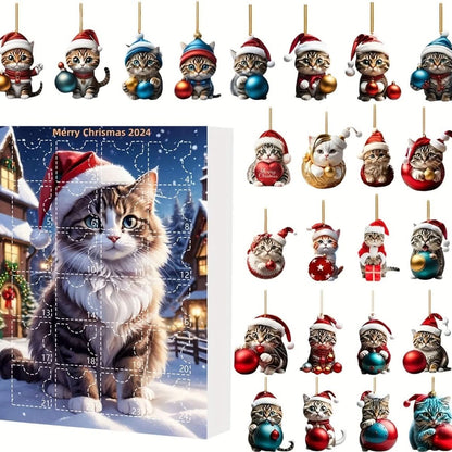 PURRICAL – 24-Day Cat Advent Calendar with Vintage Acrylic Charms
