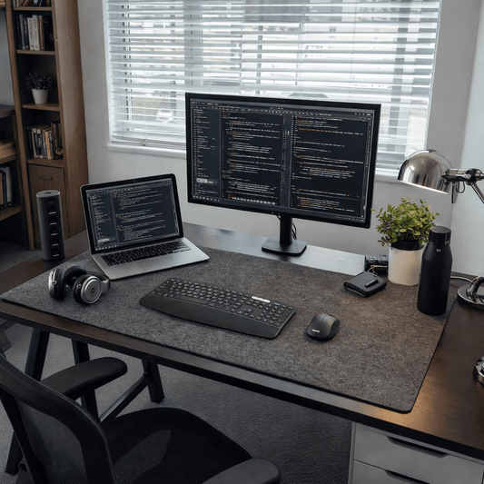 DESKBASE FELT – Soft, Non-Slip Wool Felt Desk Mat for Gaming & Work