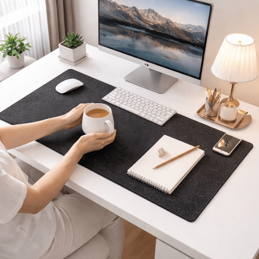 DESKSOFT – Soft Felt Desk Mat for Clean Workspaces