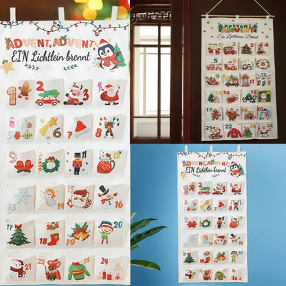 CREAFEST – DIY Advent calendar made of fabric with 24 pockets for Christmas