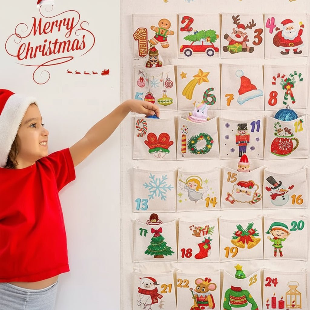 CREAFEST – DIY Advent calendar made of fabric with 24 pockets for Christmas
