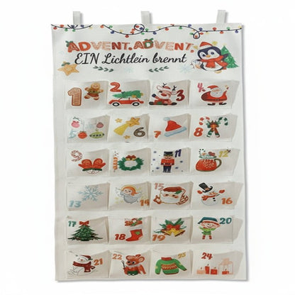 CREAFEST – DIY Advent calendar made of fabric with 24 pockets for Christmas