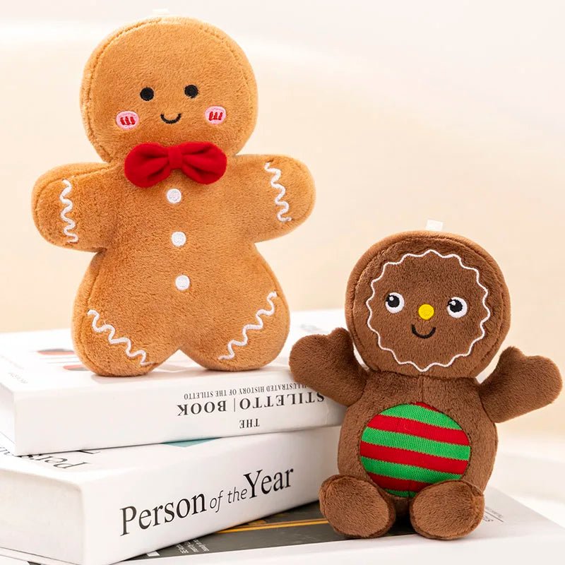 HOLIDAYGINGER – Soft Gingerbread Plush Pillow for Warm Festive Atmosphere