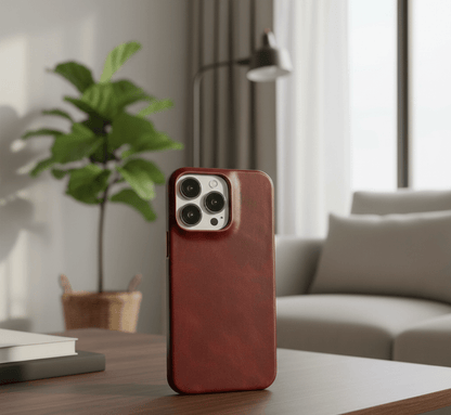 WAXEDHIDE – Premium Genuine Leather MagSafe iPhone Case with Oil-Wax Coating