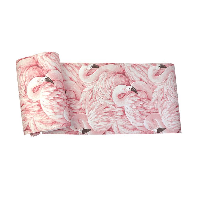 TROPICBLOSSOM – Flamingo Rose Wallpaper for Bedroom Walls, 10 m x 52 cm