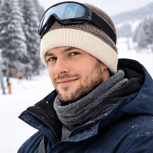 SOFTIQ – Two-tone fleece-lined hat for all-day warmth