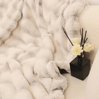 COMFYRA – Double-sided artificial rabbit fleece blanket for daily comfort