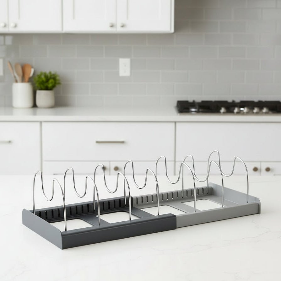 ORGANISET – Adjustable Metal Kitchen Shelf with Non-Slip Feet