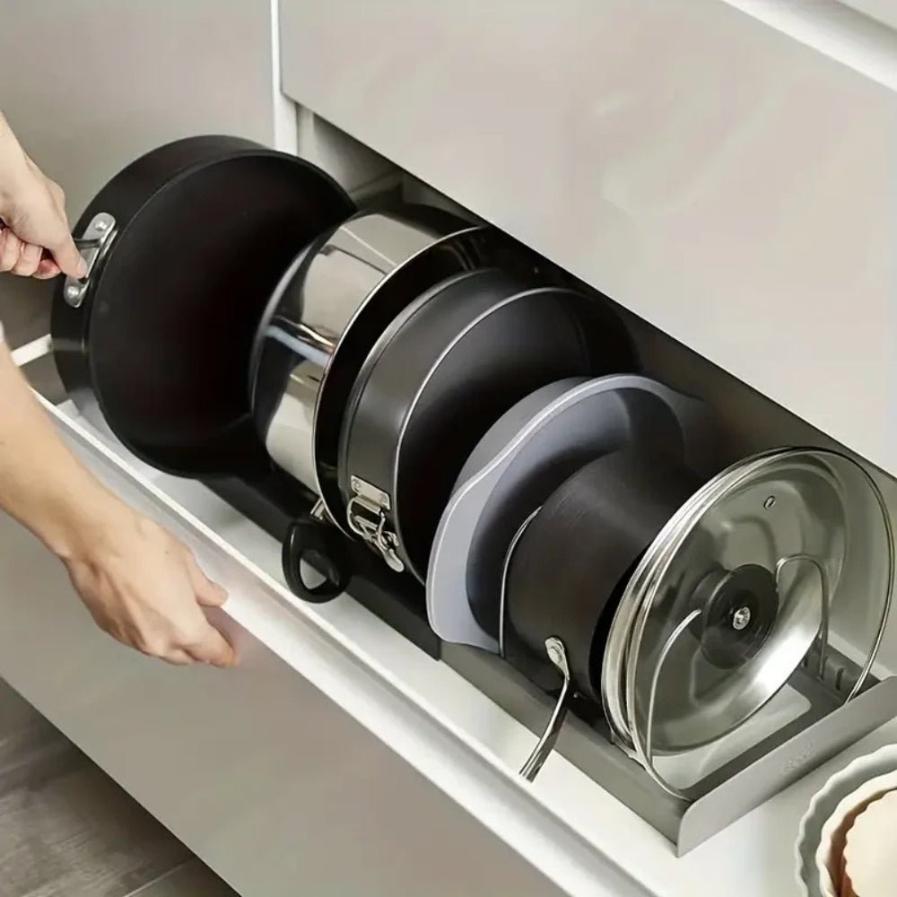 ORGANISET – Adjustable Metal Kitchen Shelf with Non-Slip Feet