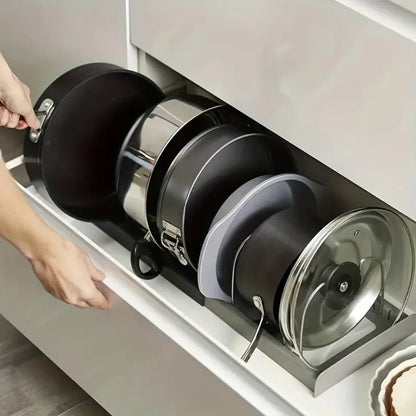ORGANISET – Adjustable Metal Kitchen Shelf with Non-Slip Feet