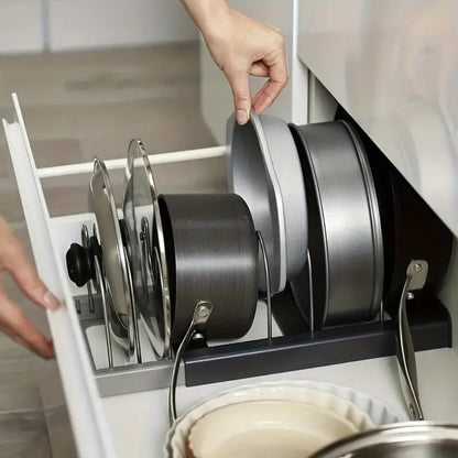 ORGANISET – Adjustable Metal Kitchen Shelf with Non-Slip Feet