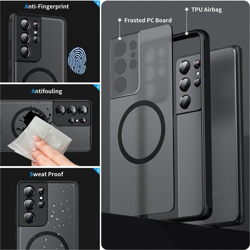 SHOCKMAG – Durable magnetic protective case for Samsung smartphones