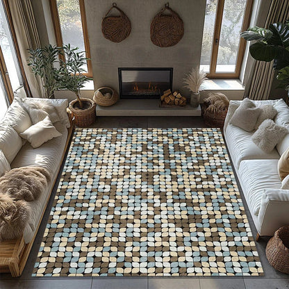 GEODREAM – Soft flannel rug with artistic geometric pattern