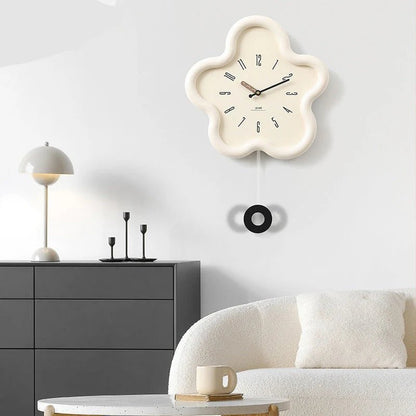 FLORAPULSE – 3D Flower Pendulum Wall Clock with Silent Movement