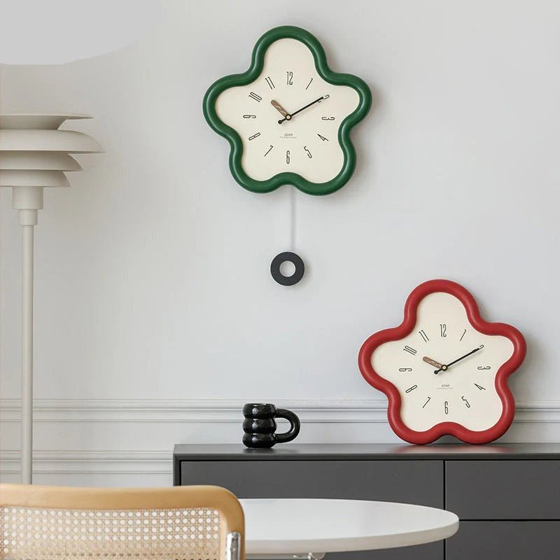 FLORAPULSE – 3D Flower Pendulum Wall Clock with Silent Movement