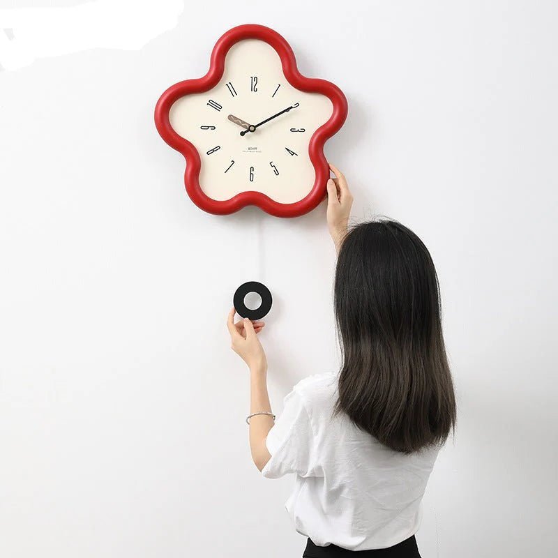 FLORAPULSE – 3D Flower Pendulum Wall Clock with Silent Movement