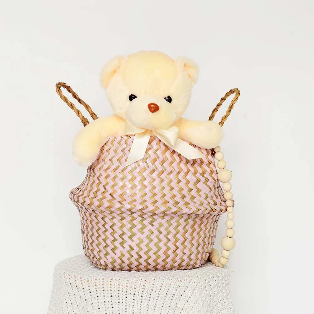 ZENWOVEN – Handmade Boho Willow Basket as Foldable Plant Basket