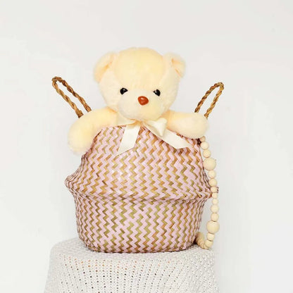 ZENWOVEN – Handmade Boho Willow Basket as Foldable Plant Basket