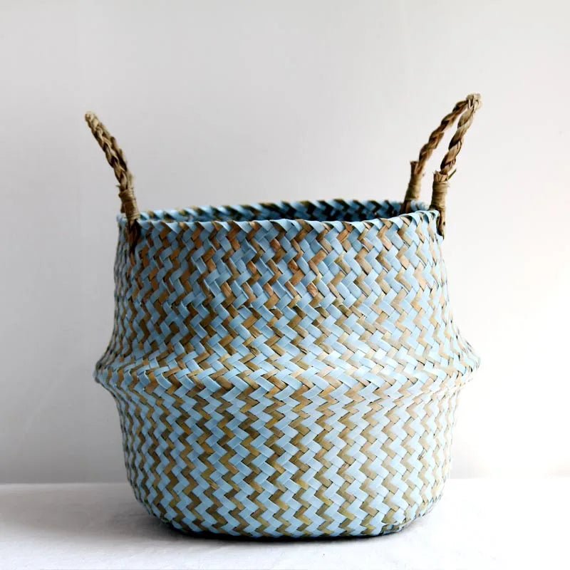 ZENWOVEN – Handmade Boho Willow Basket as Foldable Plant Basket