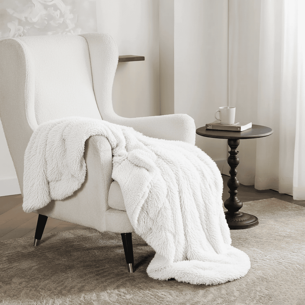 SILKFURIA – Soft artificial fur blanket with velvet-like warmth