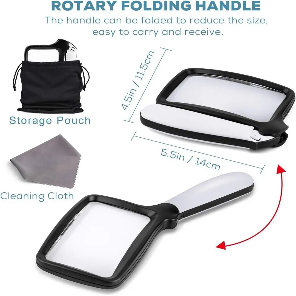 SICHTPLUS – Hand magnifier with 3x magnification and LED lighting
