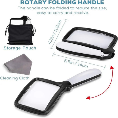 SICHTPLUS – Hand magnifier with 3x magnification and LED lighting