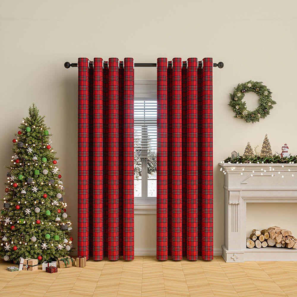 HEARTHVIEW – Classic check curtains for winter comfort