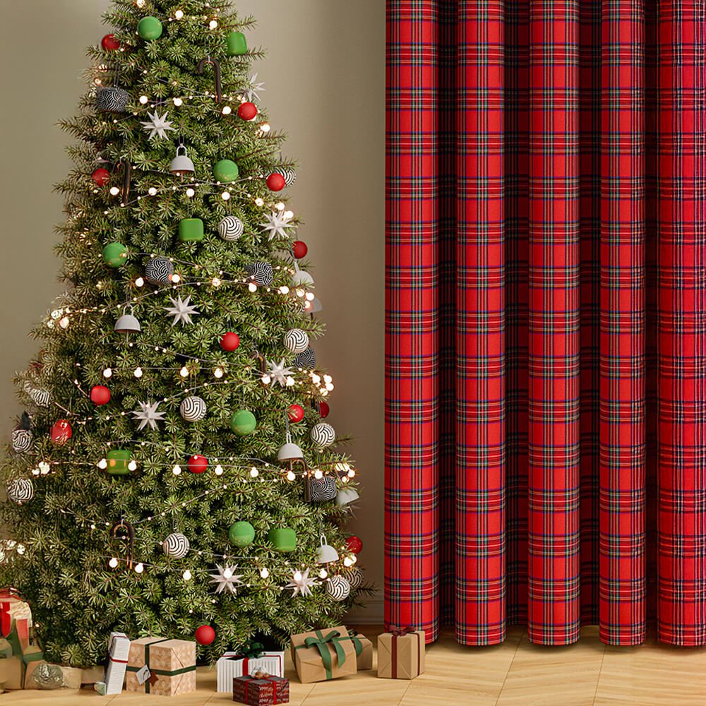 HEARTHVIEW – Classic check curtains for winter comfort