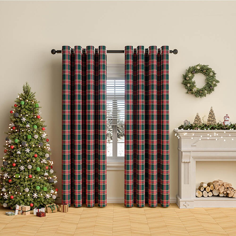 HEARTHVIEW – Classic check curtains for winter comfort