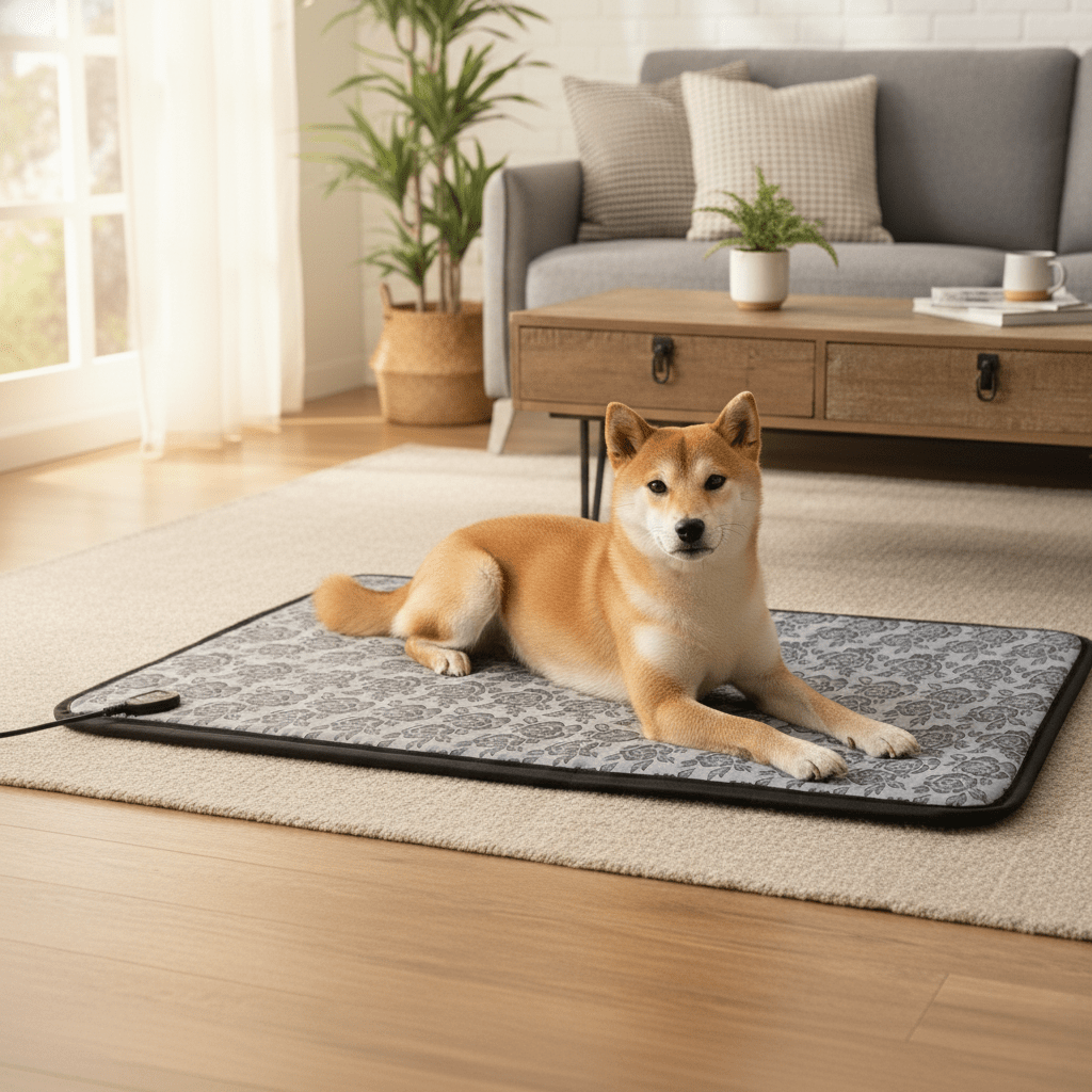 WARMFUR – Electric Pet Heating Mat with Temperature Control & Waterproof Surface