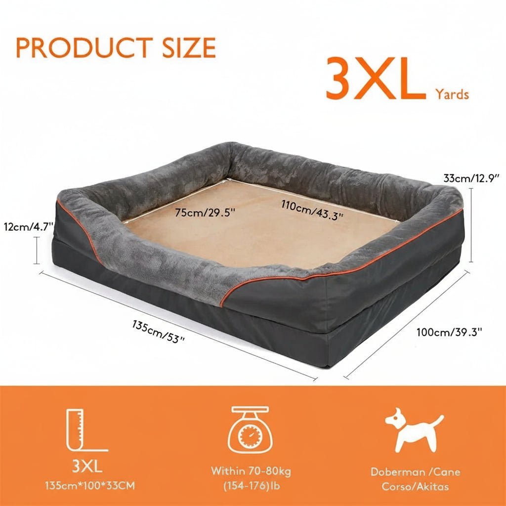 FURDEN – Premium Orthopedic Dog Mattress – Memory Foam & Waterproof Cover