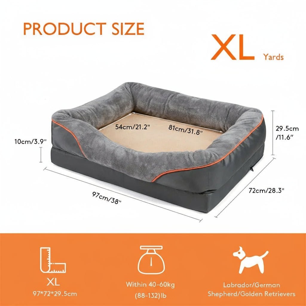 FURDEN – Premium Orthopedic Dog Mattress – Memory Foam & Waterproof Cover