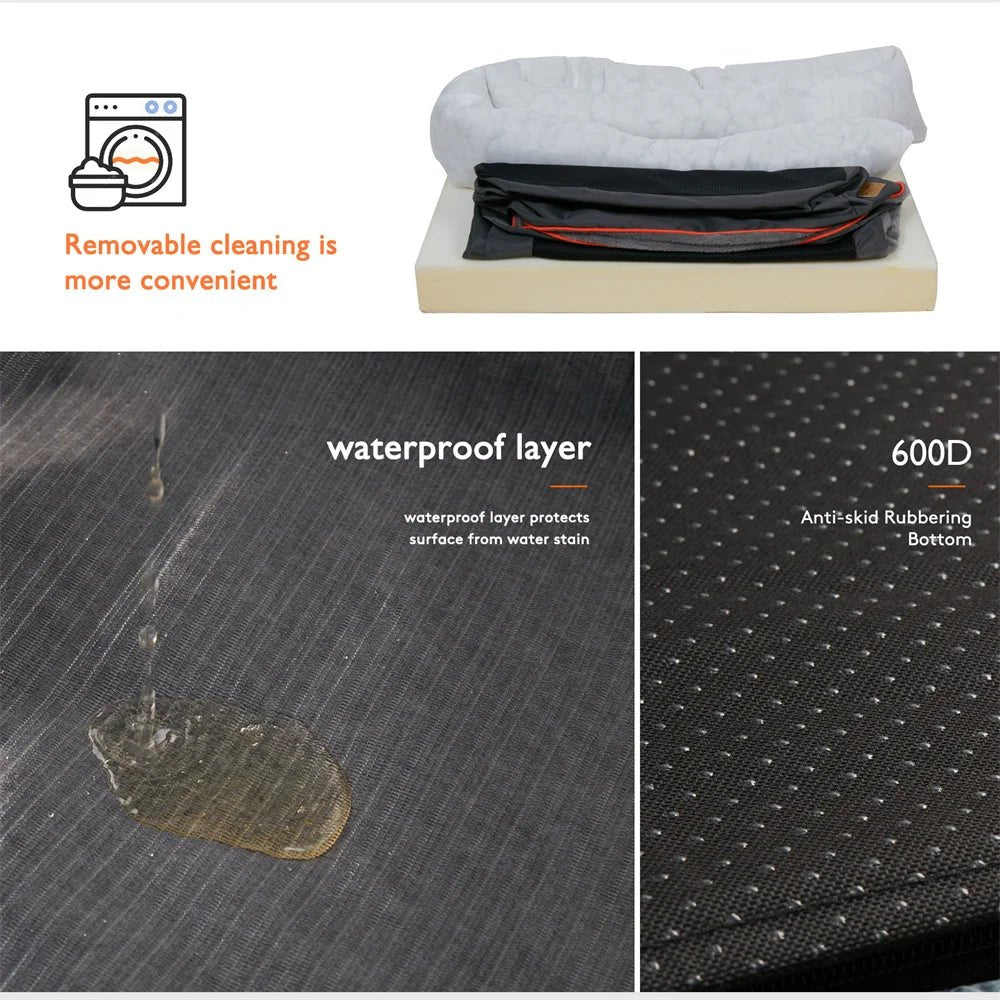 FURDEN – Premium Orthopedic Dog Mattress – Memory Foam & Waterproof Cover