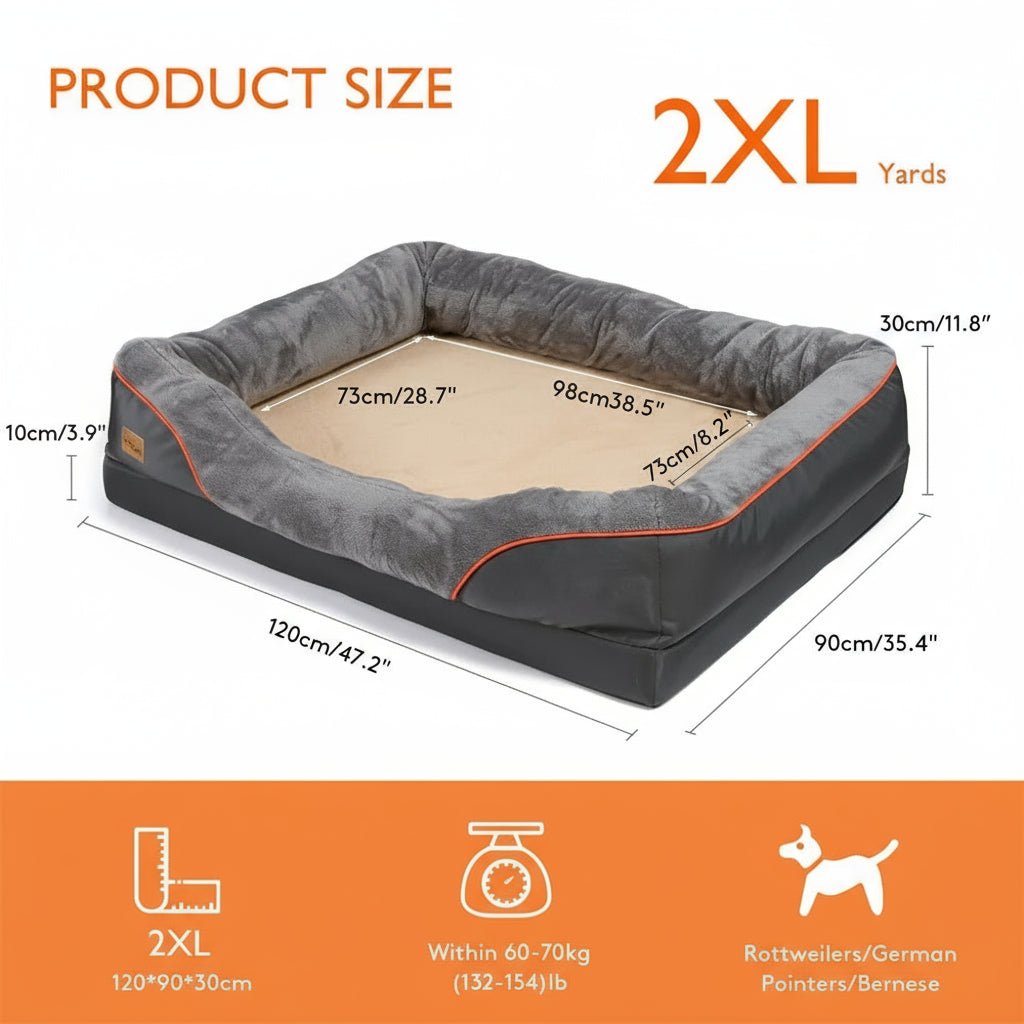 FURDEN – Premium Orthopedic Dog Mattress – Memory Foam & Waterproof Cover