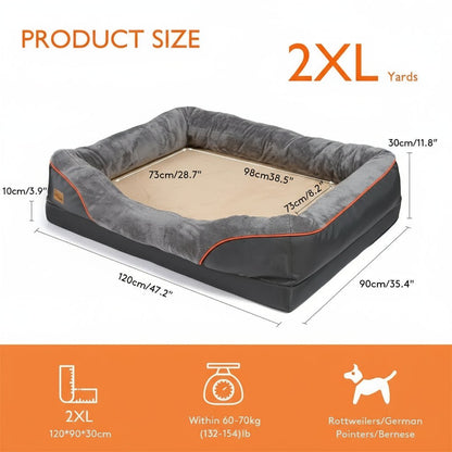 FURDEN – Premium Orthopedic Dog Mattress – Memory Foam & Waterproof Cover