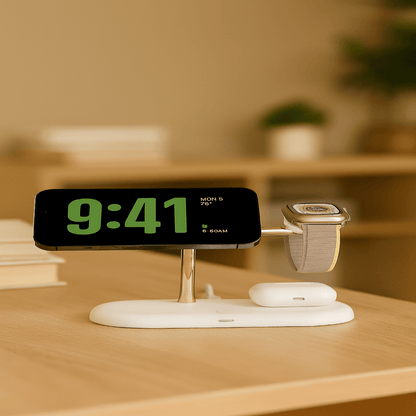 MAGTRIO – 3-in-1 MagSafe charging station for iPhone, Watch & AirPods