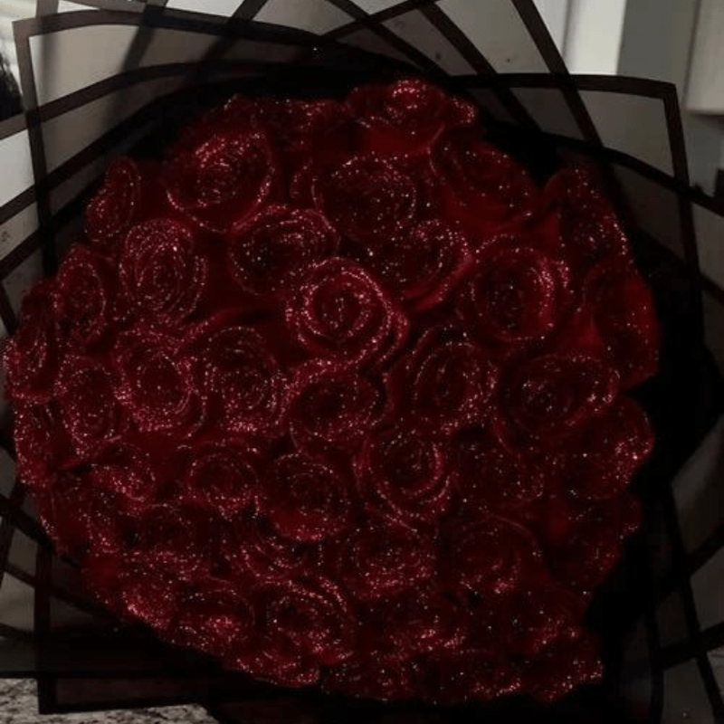 Rosalune Eternal Bloom Rose | Glitter Rose for Romantic Gifts and Home Decor