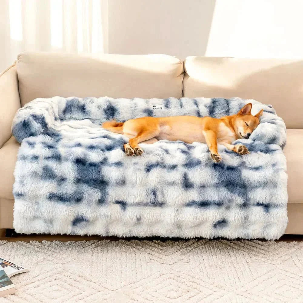 SnoozeHaven – Cozy Dog Sofa Bed with Furniture Protection