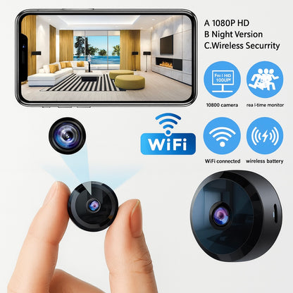 EYECORE MINI – Magnetic WiFi Security Camera with 1080P HD, Night Vision & Motion Detector