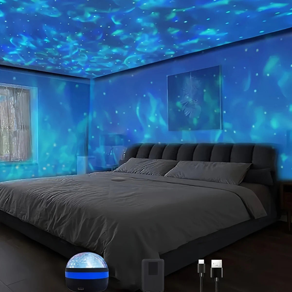 STELLARWAVE – USB-powered starry sky projector lamp for bedroom & parties