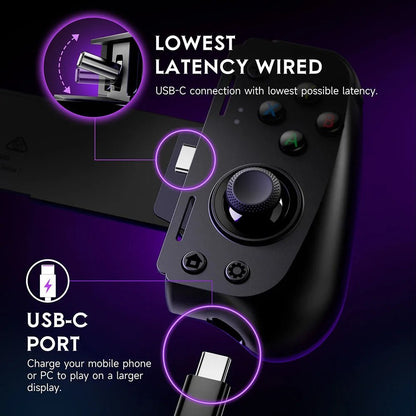 HALLOUT – M10 Cross-Platform Controller with Hall Triggers & Grip Texture