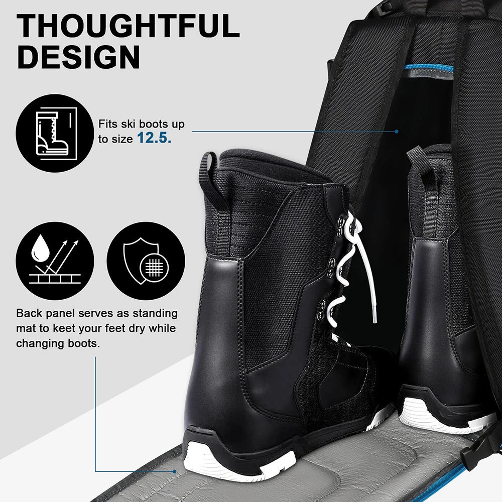 PEAKCARRY – Waterproof 50-liter ski boot backpack for equipment & accessories