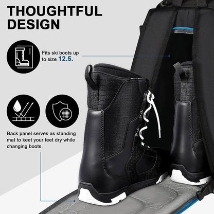 PEAKCARRY – Waterproof 50-liter ski boot backpack for equipment & accessories